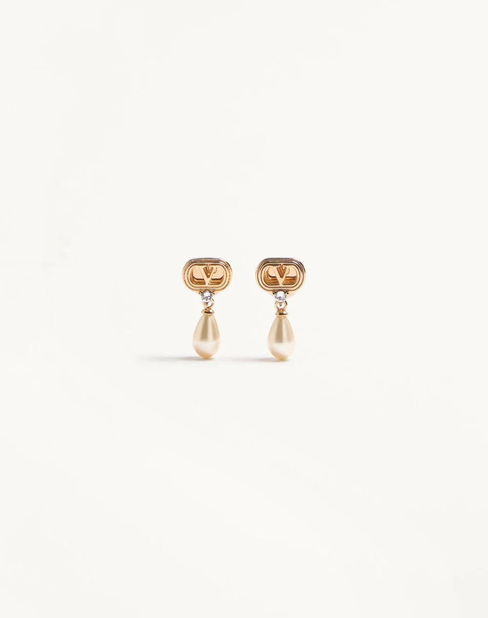 Ovalette Earrings In Metal, Pearls And SwarovskiÂ® Crystals