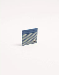 Valentino Garavani VLogo Signature Cardholder In Grainy Calfskin With Striped Print