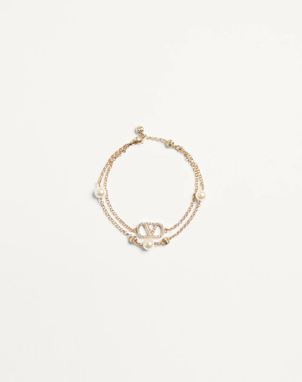 Vlogo Signature Bracelet In Metal, Pearls And SwarovskiÂ® Crystals
