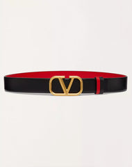 Reversible VLogo Signature Belt In Glossy Calfskin 30 Mm