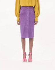 Suede Midi Skirt