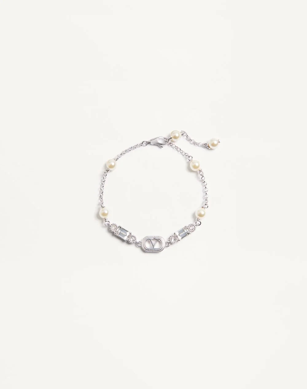 Ovalette Bracelet In Metal, Pearls And SwarovskiÂ® Crystals