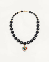 Valentino Coeur Royal Necklace In Metal, Resin, Enamel And SwarovskiÂ® Crystals