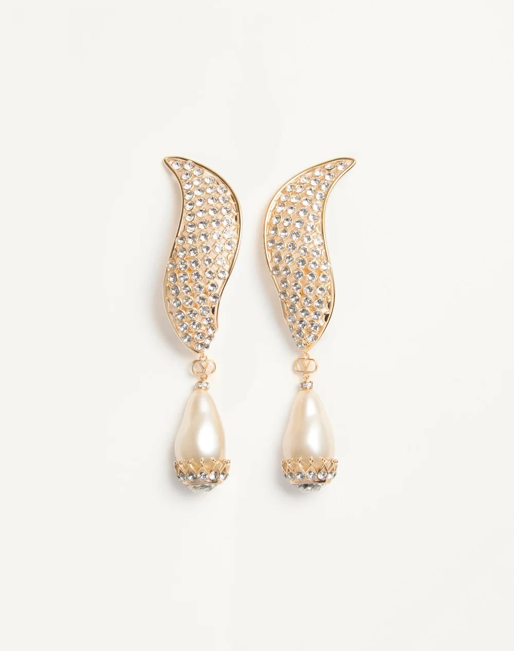 Poetique Des Gouttes Earrings In Metal, Pearl And SwarovskiÂ® Crystals