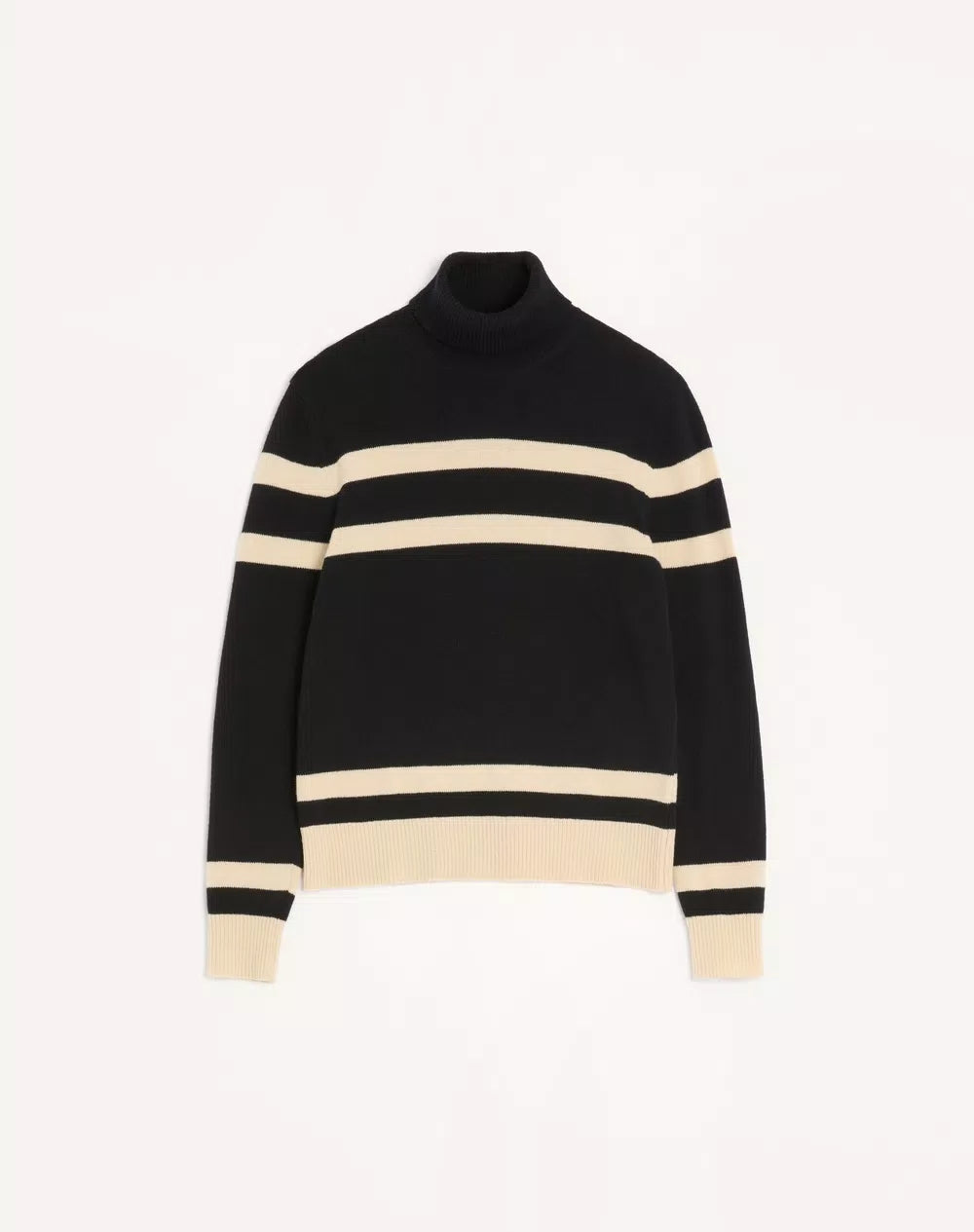Valentino High-Neck Wool Jumper With VLogo Embroidery