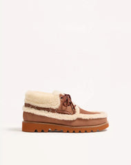 Palm Avenue Ankle Boot In Crust Leather And Wool