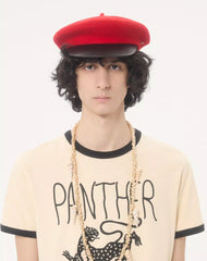 Valentino Cotton T-Shirt with Panther Print