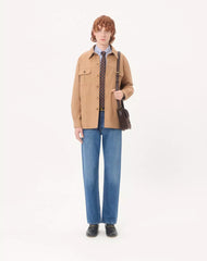 Valentino Cotton Gabardine Shirt Jacket With VLogo