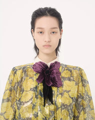 Lurex Shirt With AprÃ¨s L'Hiver Poppies Print