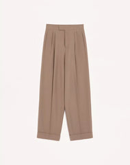 Valentino Cuffed Wool Trousers In NattÃ© Wool