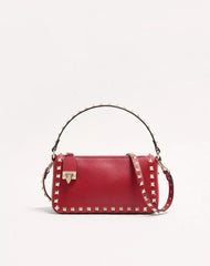 Small Rockstud Grainy Calfskin Crossbody Bag