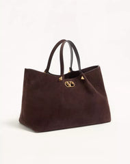Valentino Garavani Large Shopping Bag in Soft Suede
