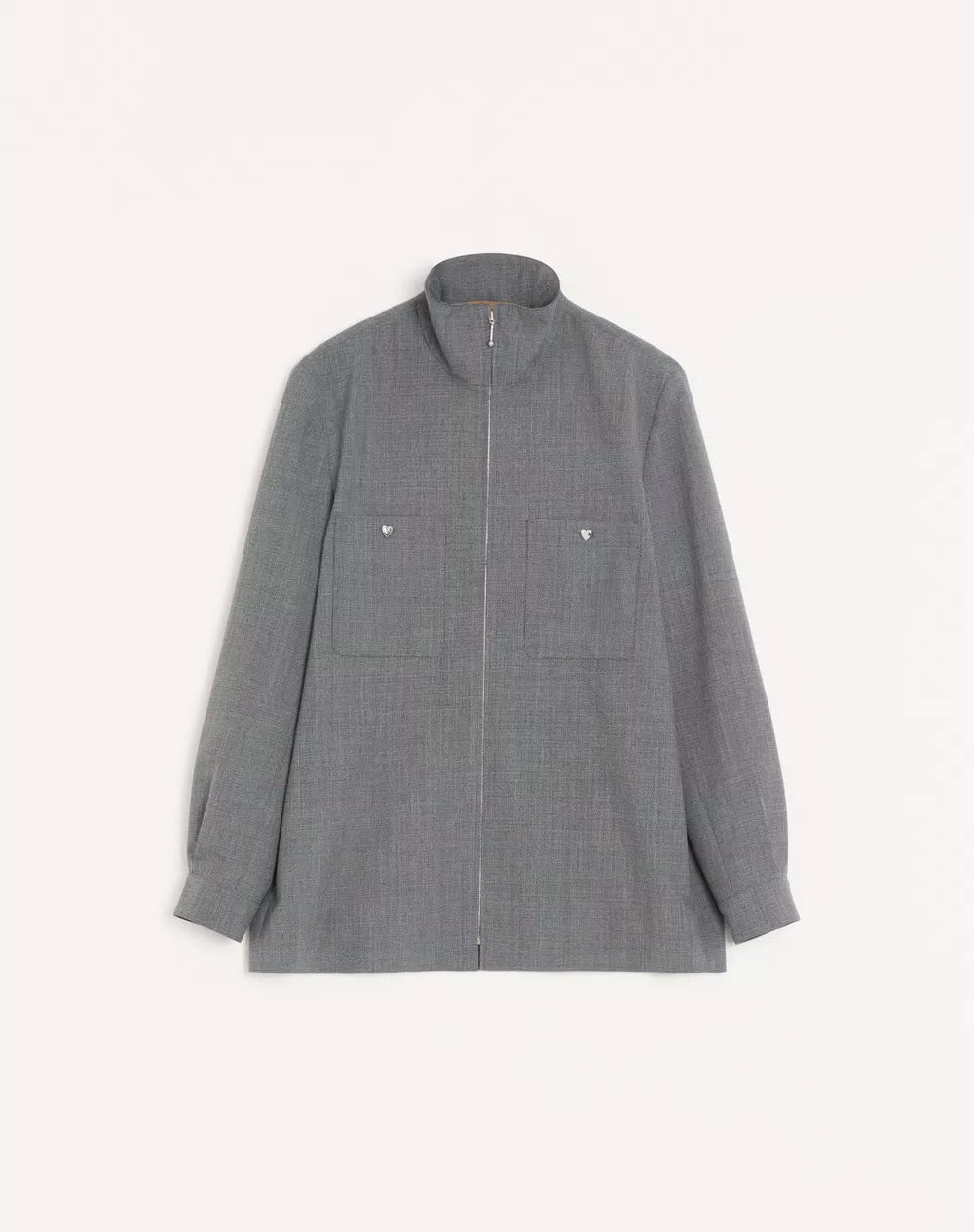 Valentino Shirt Jacket In MoulinÃ© Wool