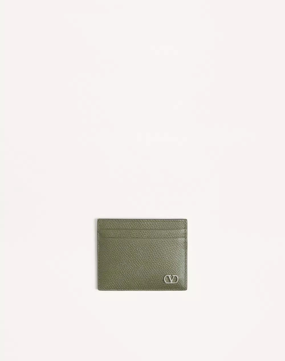 Valentino Garavani VLogo Signature Cardholder In Grainy Calfskin