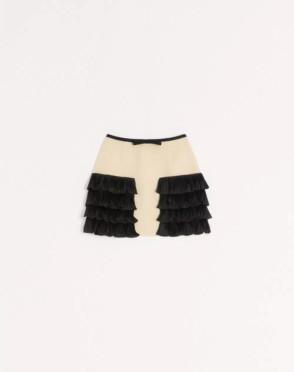 Short Skirt In Plain Wool Tweed