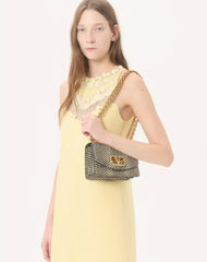 Embroidered Crepe Couture Short Dress