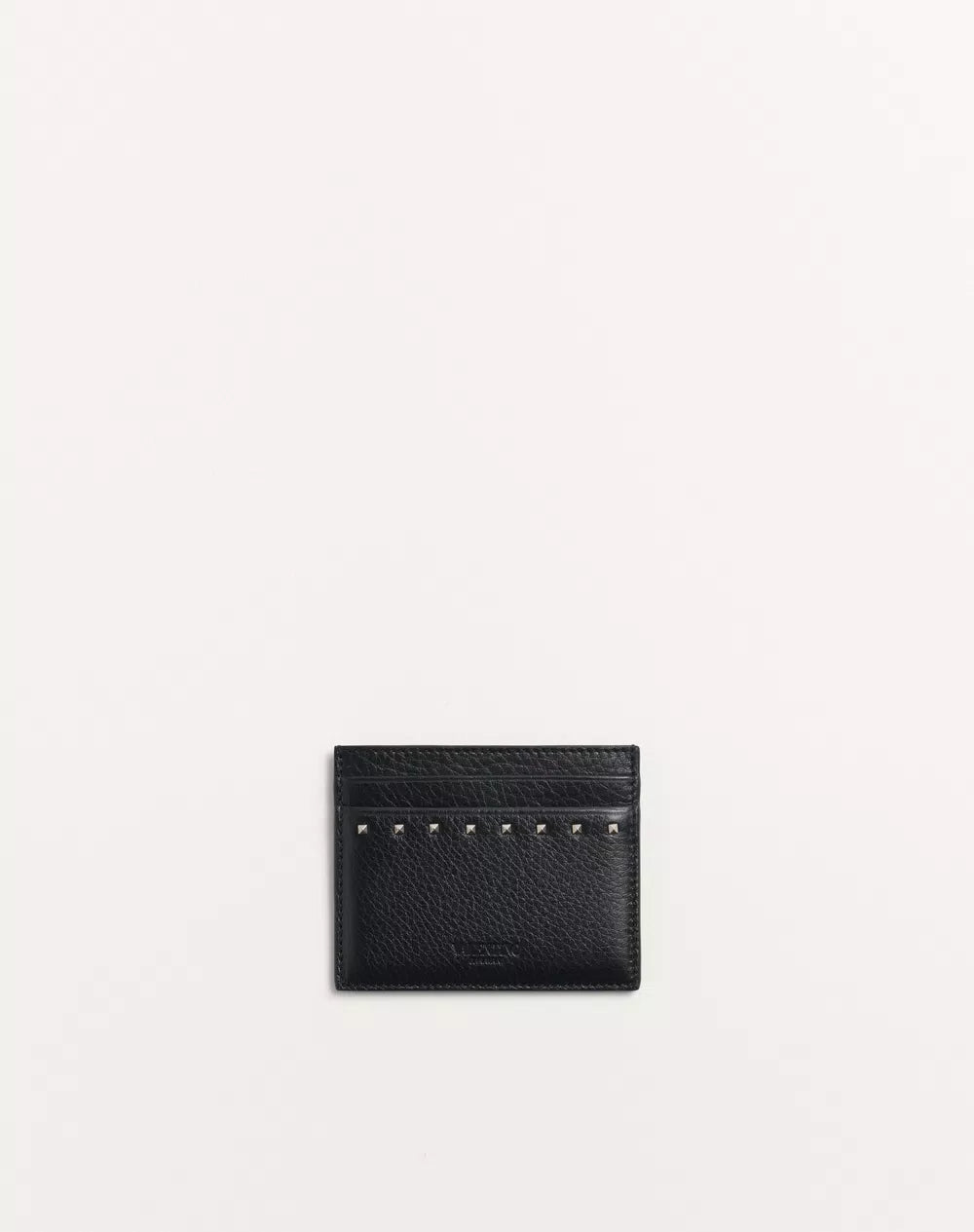 Rockstud Grainy Calfskin Cardholder
