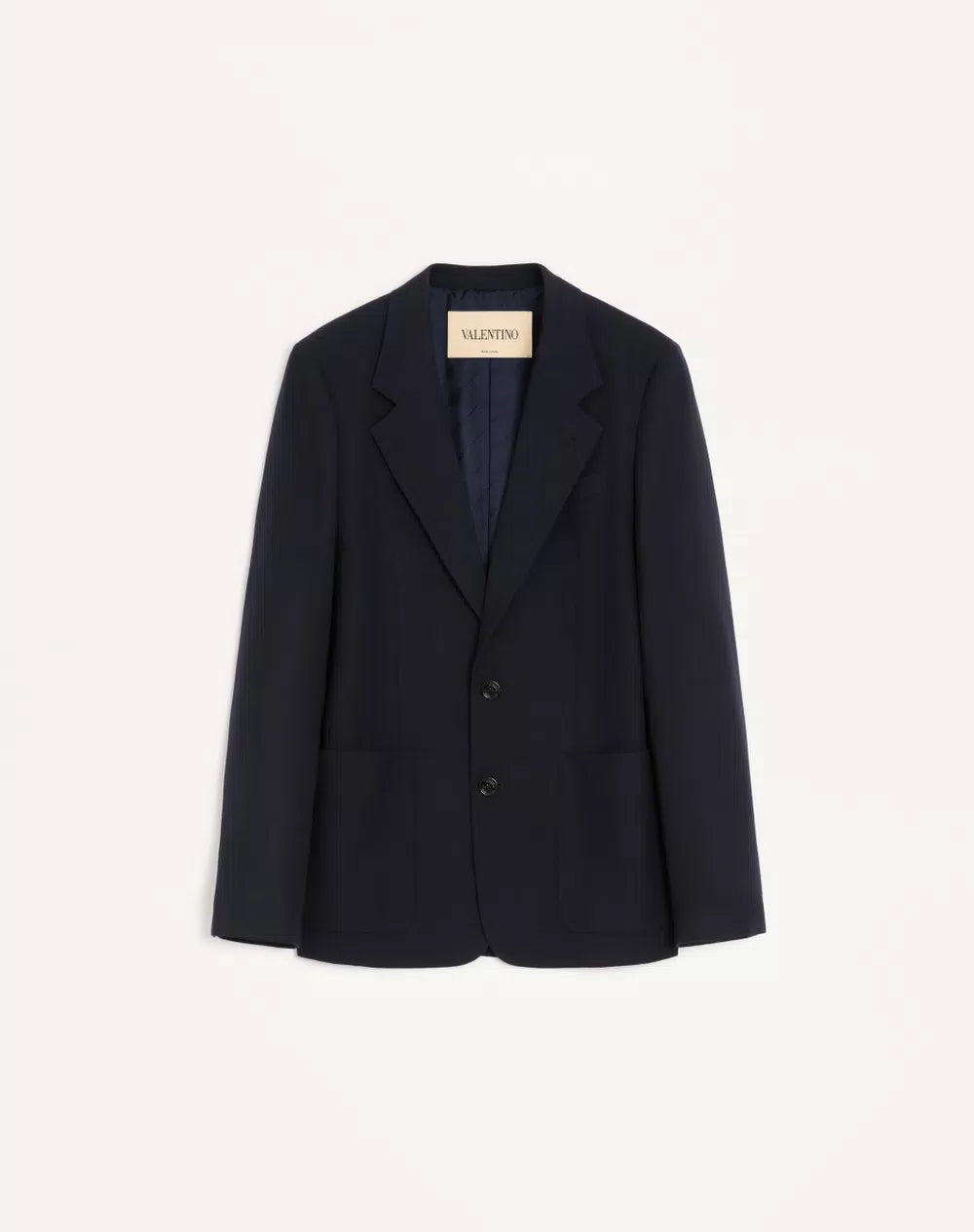 Valentino Single-Breasted Jacket In NattÃ© Wool