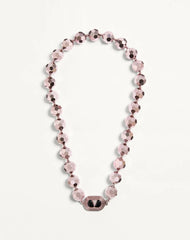 Ovalette Necklace In Resin, Enamel, Metal And SwarovskiÂ® Crystals