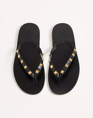 Rockstud Goatskin Flip-Flops