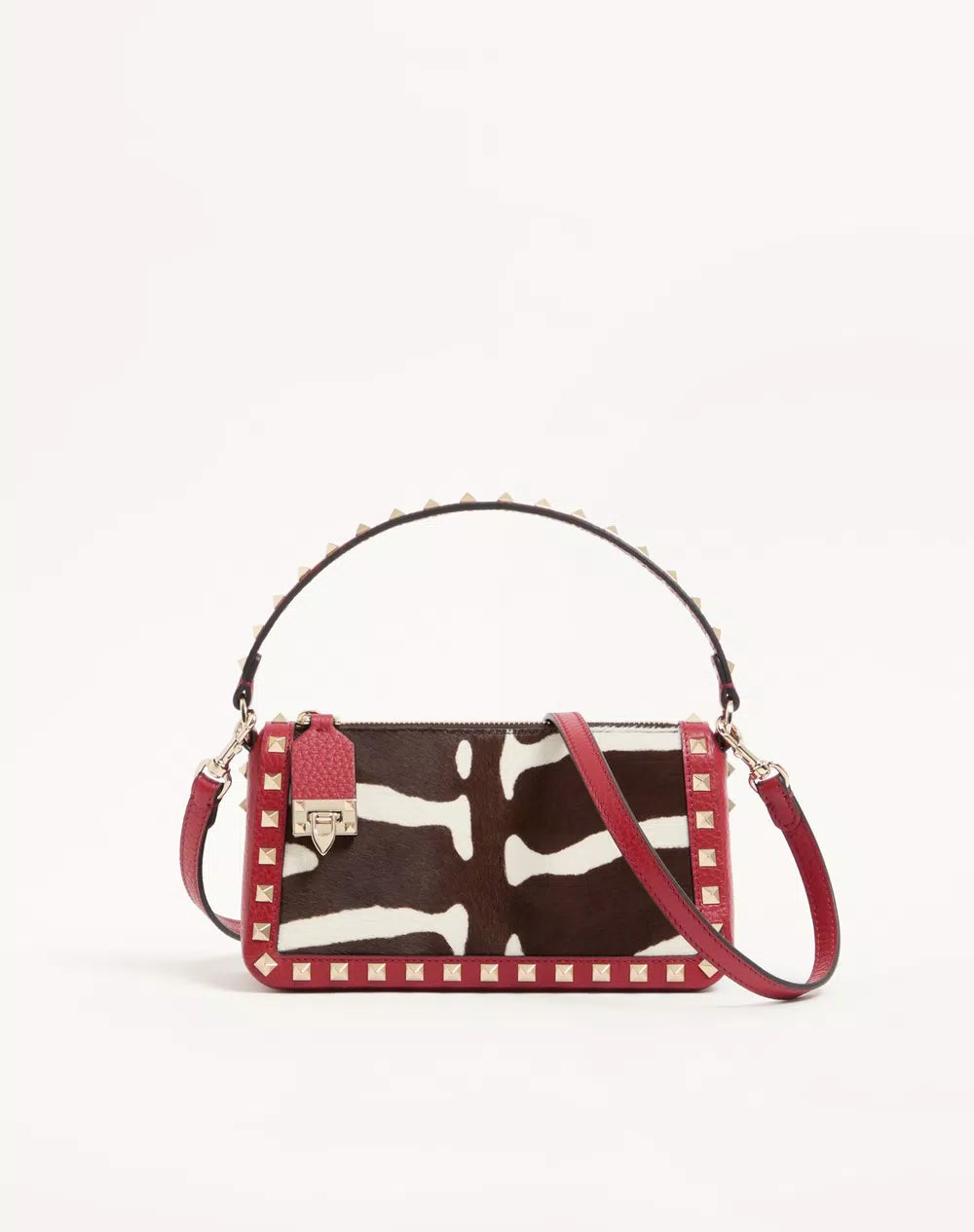 Valentino Garavani Rockstud Small Crossbody Bag In Pony-Effect Calfskin
