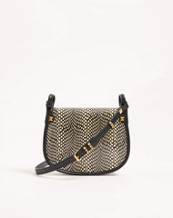 Valentino Garavani FlÃ¢neuse Small Shoulder Bag in Cobra-Print Elaphe Leather.