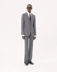 Valentino Single-Breasted Jacket In Pinstripe Wool