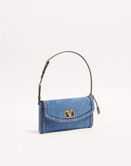 Valentino Garavani Devain Small Denim Shoulder Bag