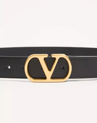 VLogo Signature Belt In Shiny Calfskin 30 Mm