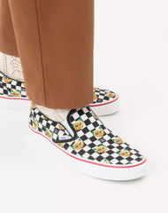 Valentino Garavani And Vans Slip-On Trainer In Fabric With Le Chat De La Maison Print And VLogo Checkerboard Print