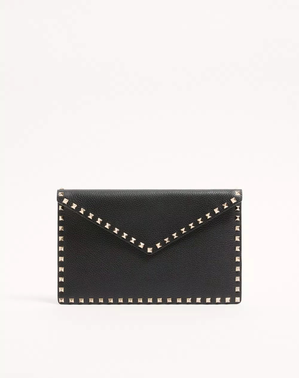 Rockstud Grainy Calfskin Envelope Pouch