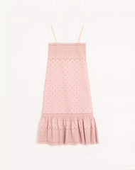Midi Dress In Sangallo With Fleur A Jours Margheritine