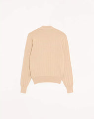 Long-Sleeved Ribbed Cotton Polo Shirt