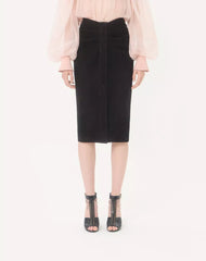 Suede Midi Skirt