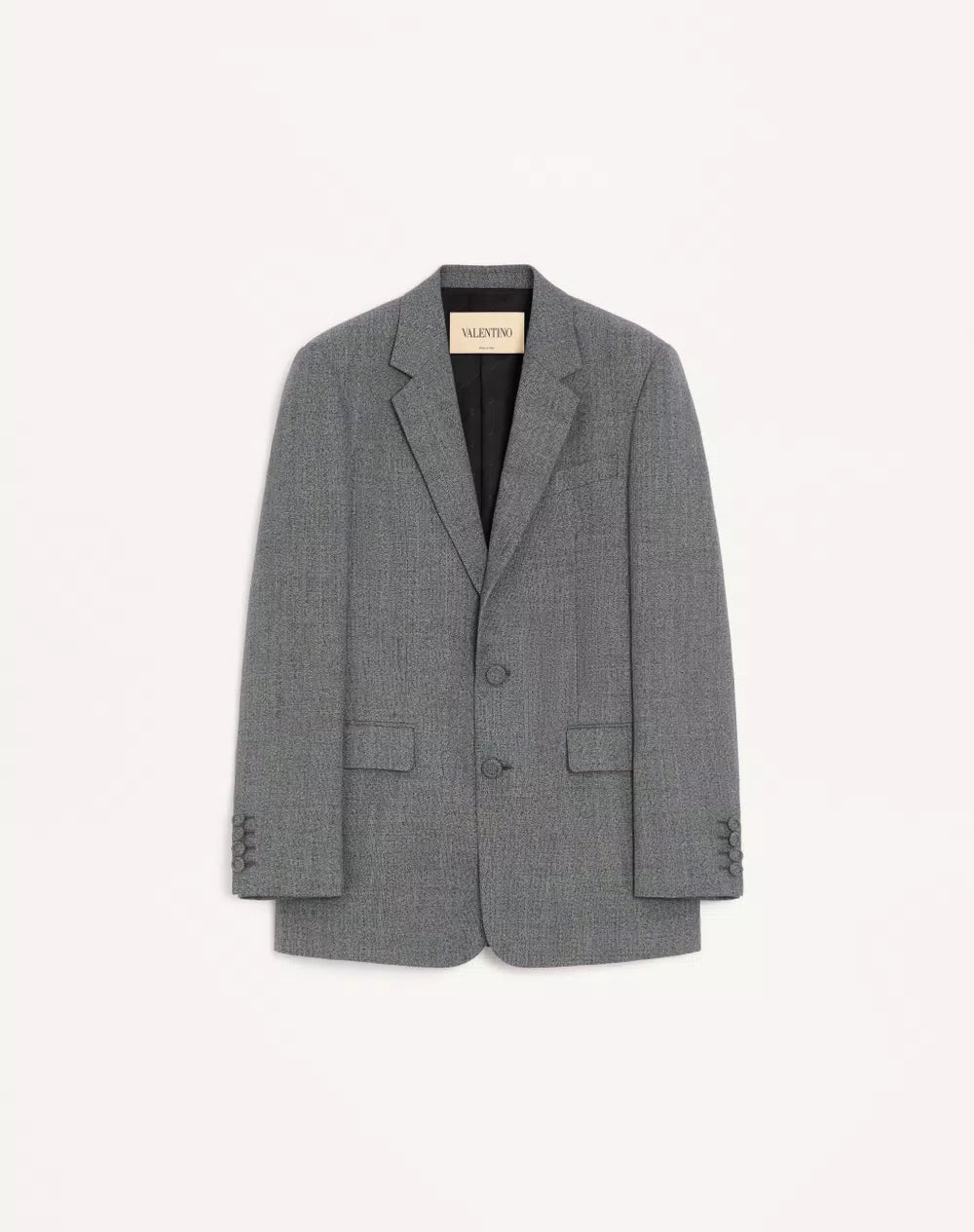 Valentino Single-Breasted Jacket In MoulinÃ© Wool