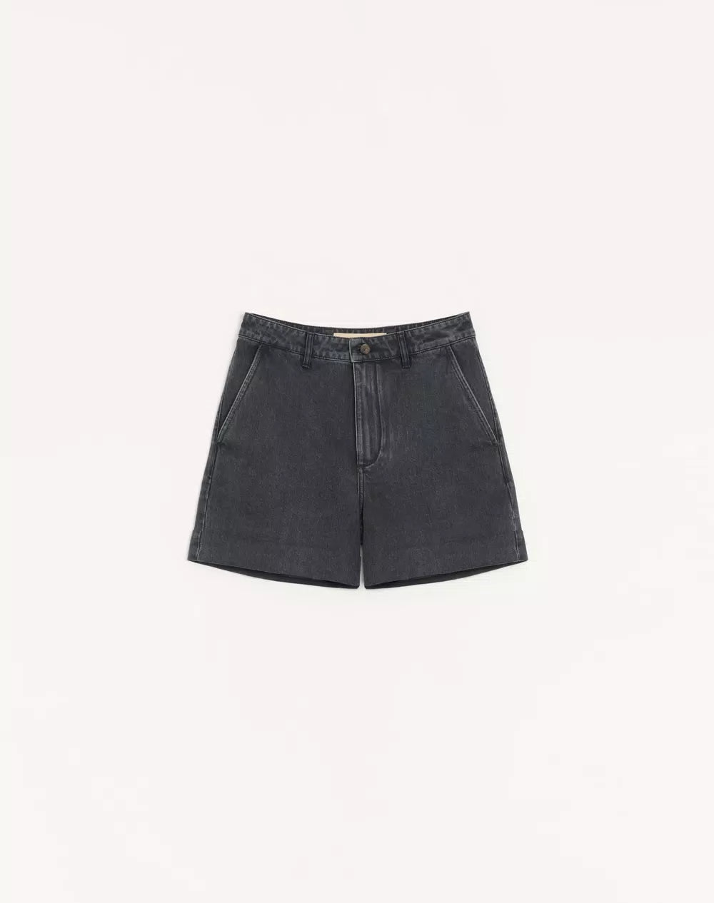 Valentino Cuffed Denim Bermuda Shorts With Vgold
