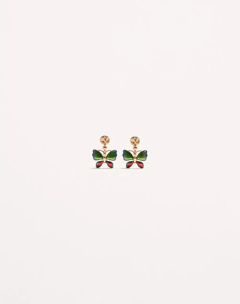 Flutterby Metal And Enamel Earrings