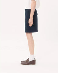 Valentino Cotton Gabardine Bermuda Shorts With Turn-Up And VLogo Embroidery
