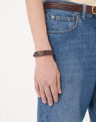 Vlogo Signature Suede And Metal Bracelet