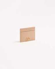 VLogo Signature Grainy Calfskin Card Holder