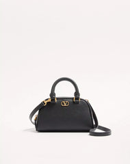 Mini VLogo Signature Bowling Bag In Grainy Calfskin