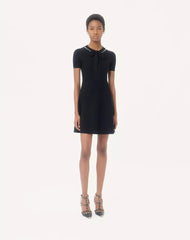 Embroidered Knit Dress