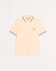 Cotton PiquÃ© Polo Shirt With VLogo Patch