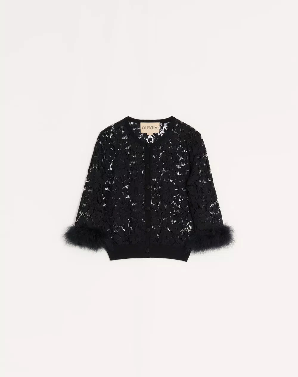 Lace And Cotton Cardigan