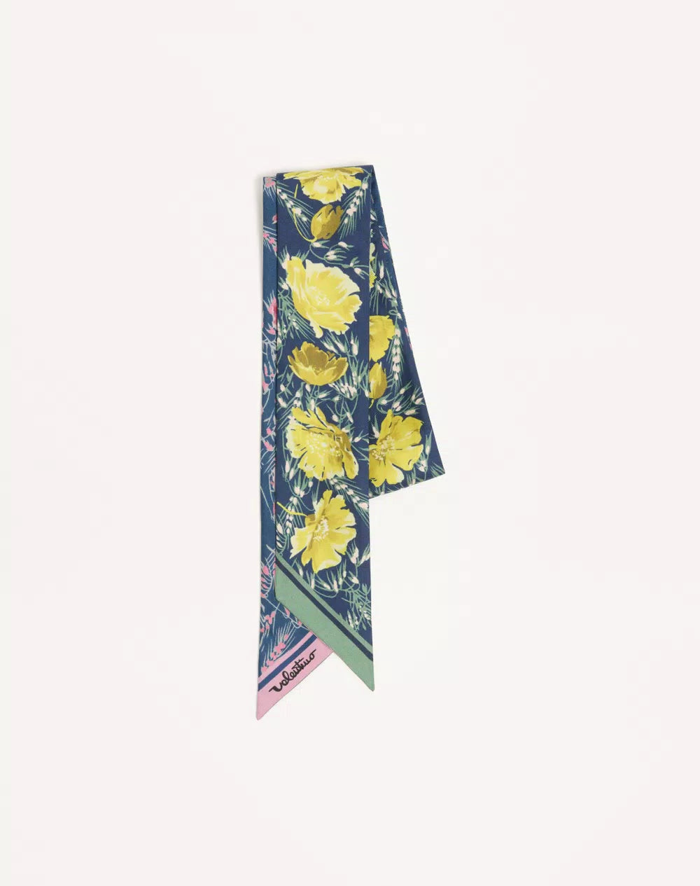 Apres L'Hiver Poppies Bandeau Scarf In Silk