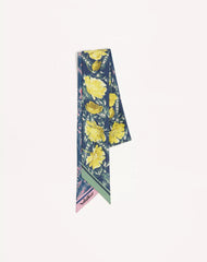 Apres L'Hiver Poppies Bandeau Scarf In Silk