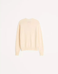 Wool Crewneck Sweater With Chez Valentino Embroidery
