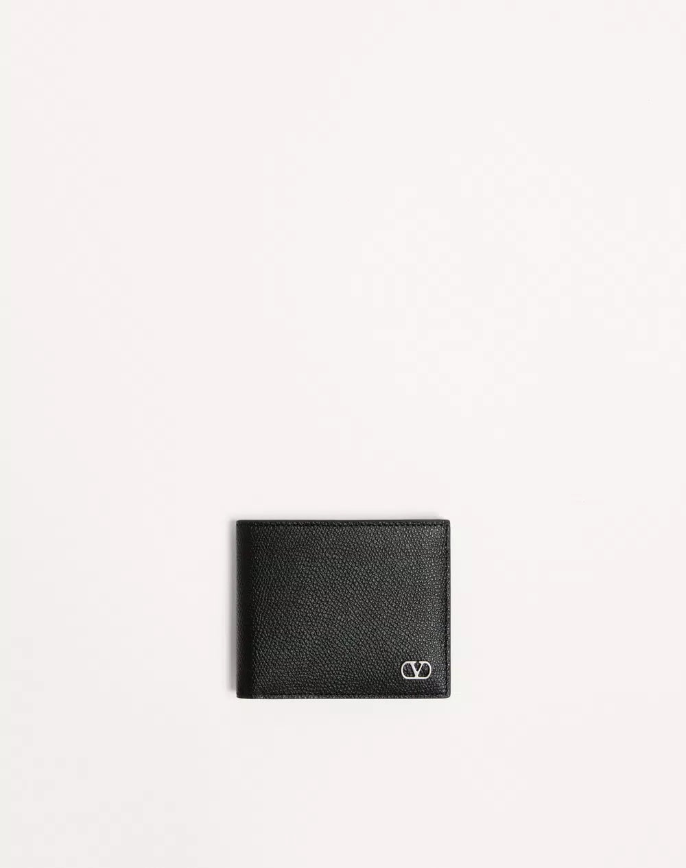 Valentino Garavani VLogo Signature Grainy Calfskin Wallet