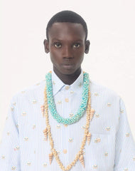 Valentino Cotton Oxford Shirt With Le Chat De La Maison Print