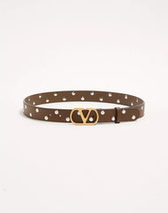 VLogo Signature Belt In Shiny Calfskin 30 Mm